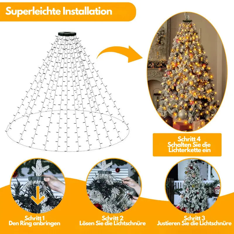 CascadeLight® | TreeFall LED Wasserfall-Lichter fürs Weihnachtsbaum