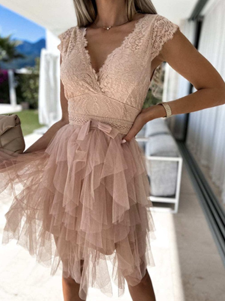 Ruffina™ | Mini-Cocktailkleid mit Rüschen