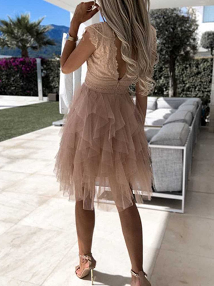 Ruffina™ | Mini-Cocktailkleid mit Rüschen