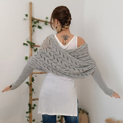 Zenina –  Doppelten Ärmeln Shawl Schal