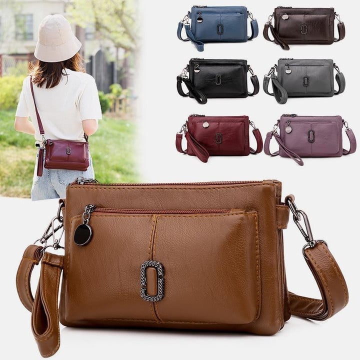 CityCarry® | MaxiCross Damen-Umhängetasche – hochwertiges Leder mit Vintage-Look