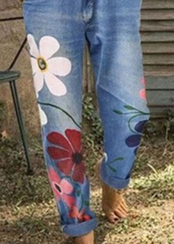 50% RABATT | Bohemira™ | Boho-Jumpsuit aus Denim mit Sonnenblumenprint
