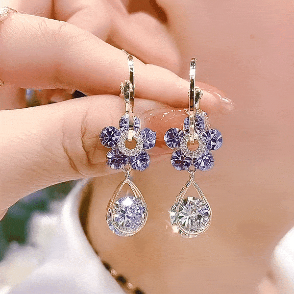 1+1 GRATIS | CrystalPetal™ | Blumen-Kristall-Ohrringe