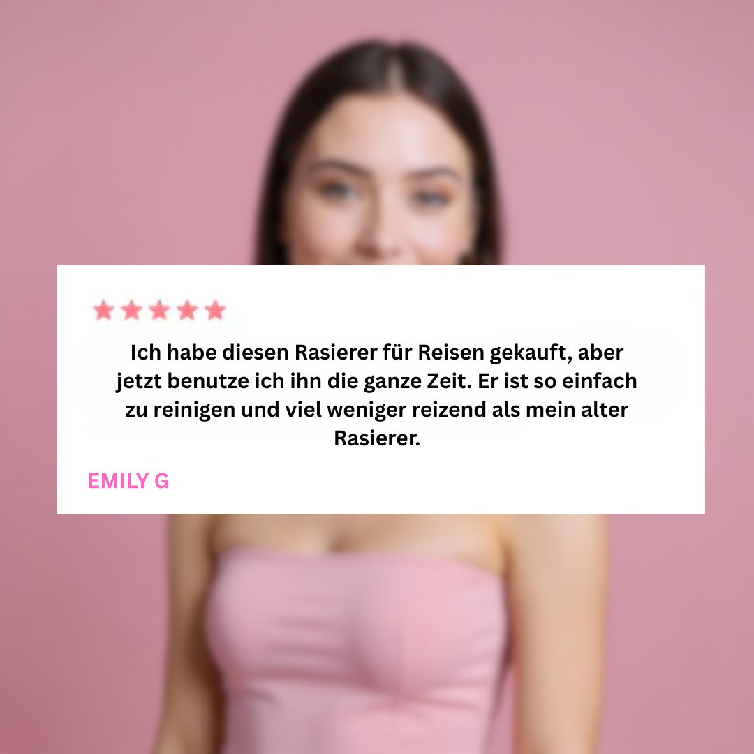 Elektrisches Haarentfernungsgerät in Rosa mit LCD-Display und ergonomischem Design – sanfter Damenrasierer für glatte Haut