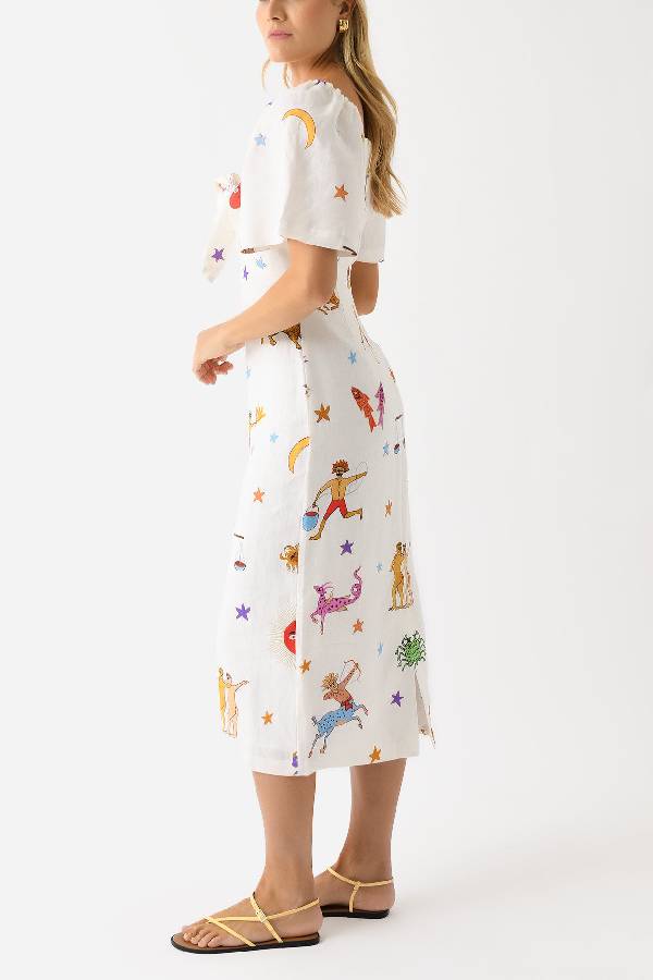 Rustelle™ | Herbstliches Maxikleid mit Muster