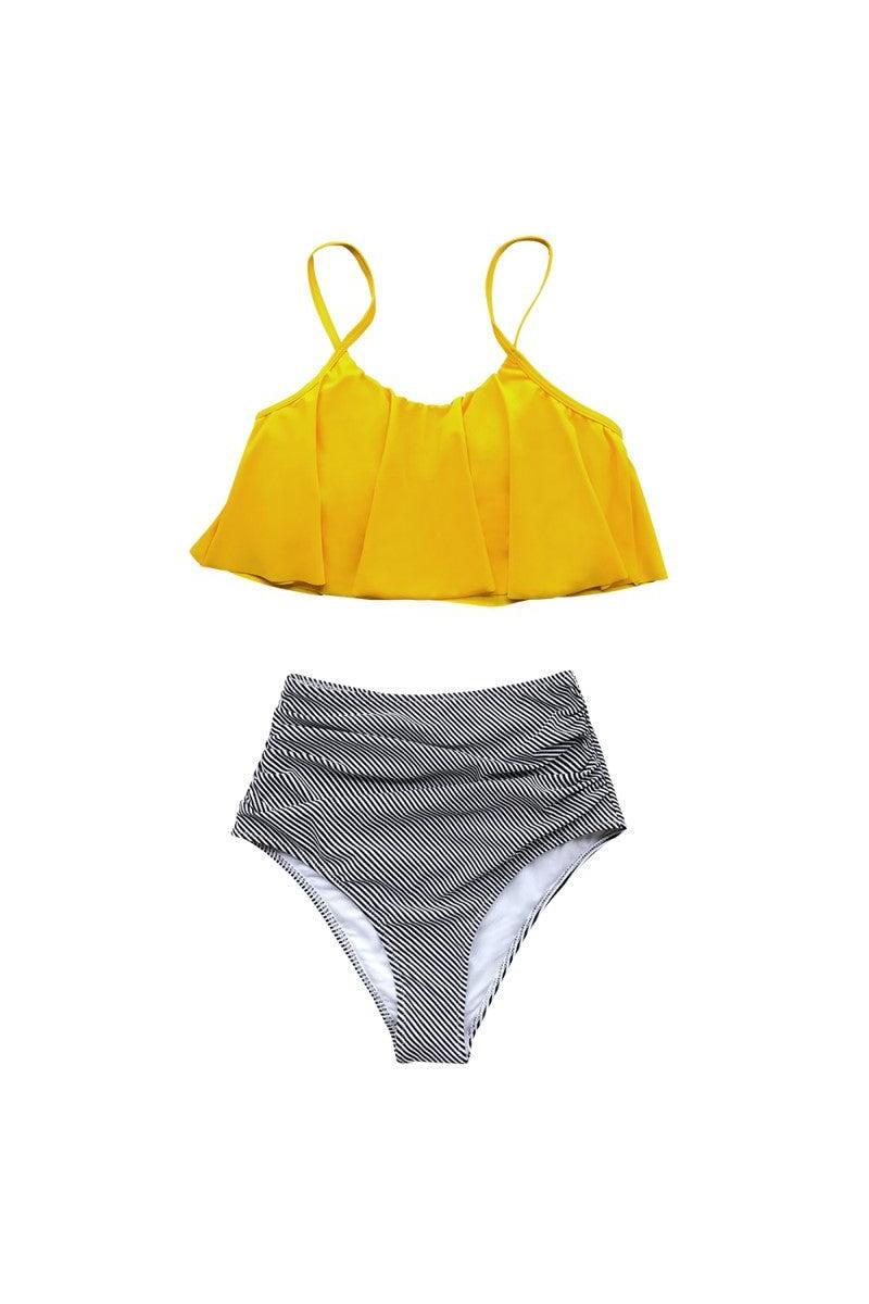 Wendy™ Bikini mit gerüschtem Oberteil und Bikiniunterteil mit hoher Taille