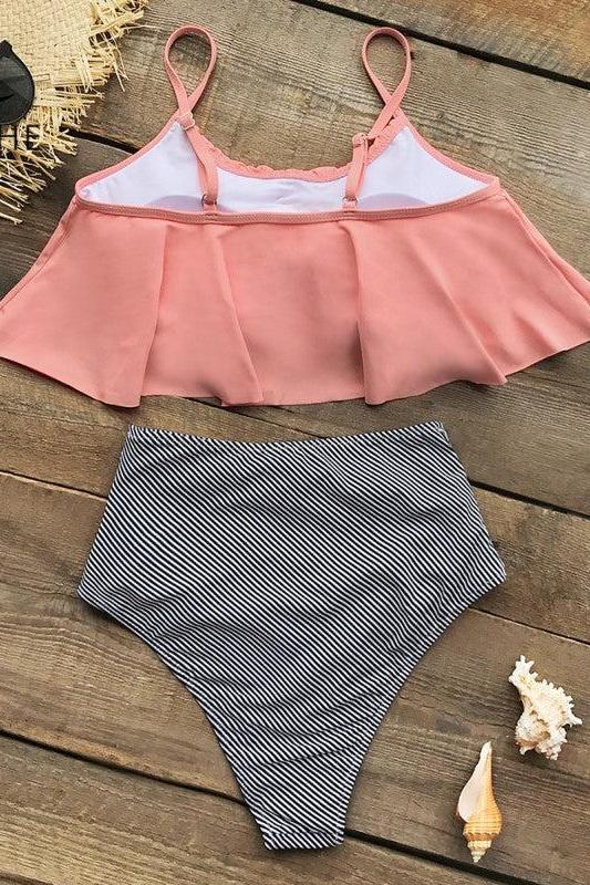 Wendy™ Bikini mit gerüschtem Oberteil und Bikiniunterteil mit hoher Taille
