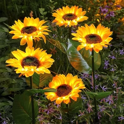 SunflowerGlow® | Sonnenblumen-Solarlicht – einfache Installation, stimmungsvolles Licht