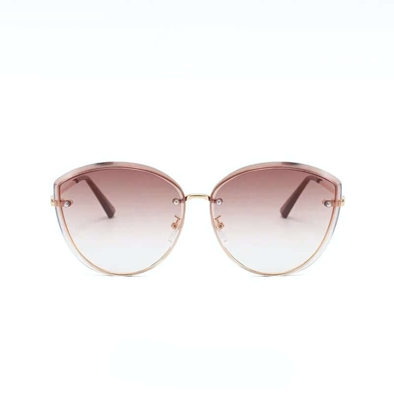 50% RABATT | SolarCharm Cat-Eye | Sonnenbrille Damen, Randlose Katzenaugenform UV400