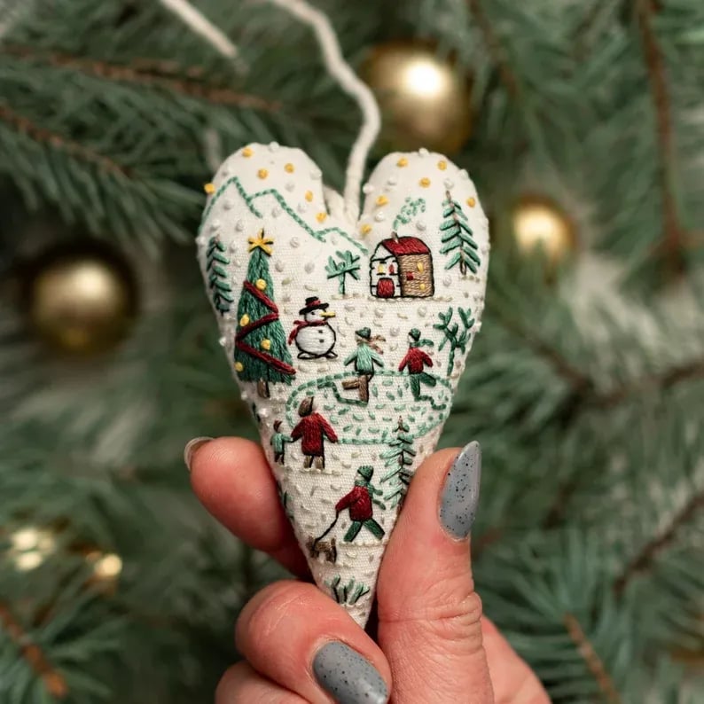 ThreadCherish® DIY-Stickerei-Set für Weihnachtsschmuck