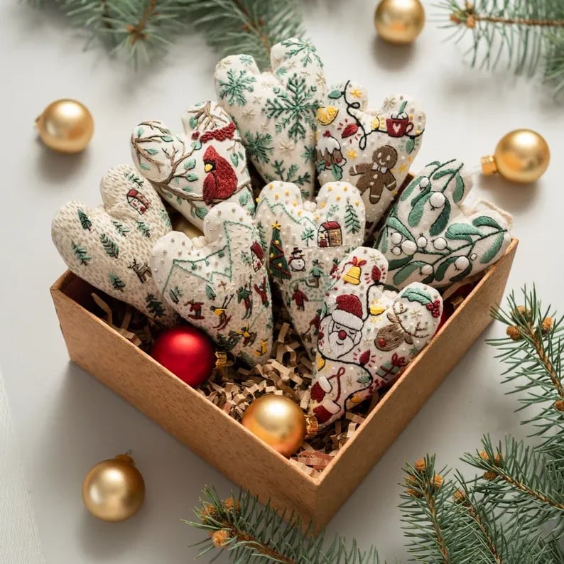 ThreadCherish® DIY-Stickerei-Set für Weihnachtsschmuck