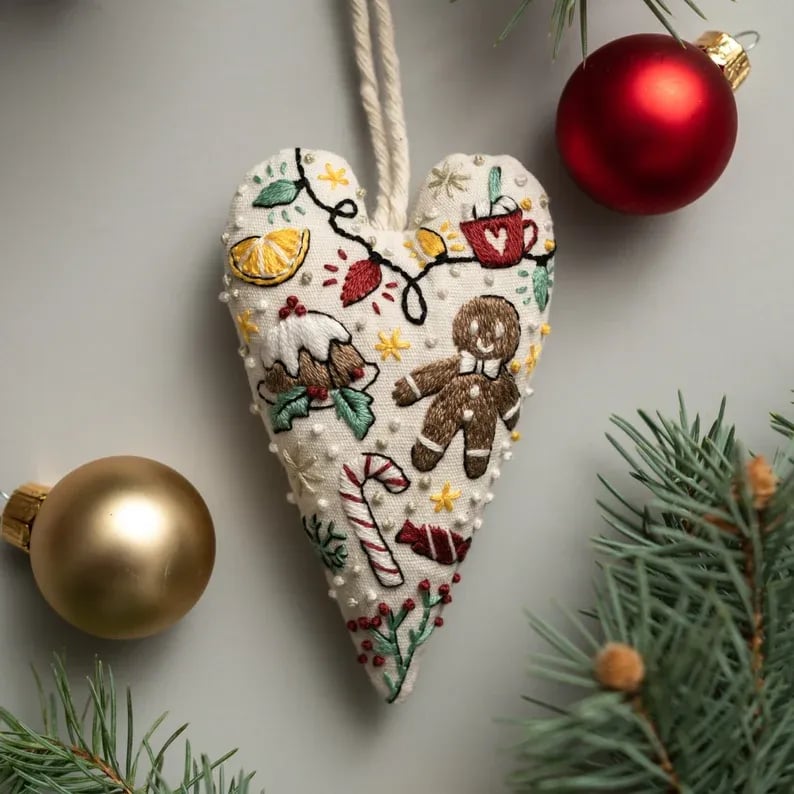 ThreadCherish® DIY-Stickerei-Set für Weihnachtsschmuck