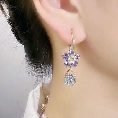 1+1 GRATIS | CrystalPetal™ | Blumen-Kristall-Ohrringe