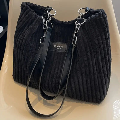 50% RABATT | Olivia | Luxury Corduroy Tote Tasche