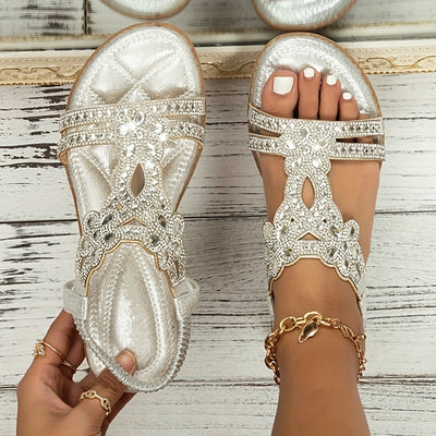 50% RABATT | Solessa™ | Ibiza-Sandalen mit elastischem Knöchelriemen