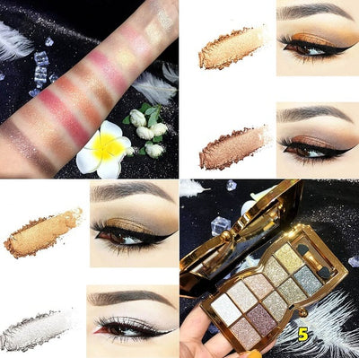 50% RABATT | PrismGlow™ | 10 Farben Sparkle Shimmer Lidschattenpalette