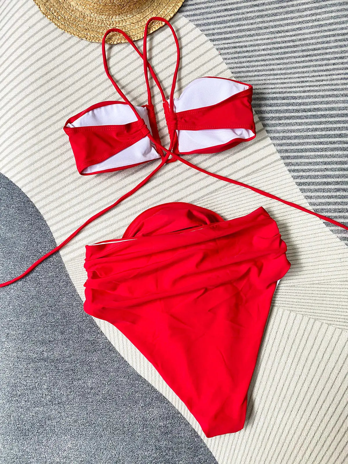 ROBINE | Bikini Mit Neckholder Und Blumendetail