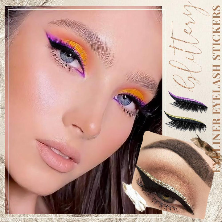 1+1 GRATIS | Twinkra™ | Wiederverwendbare Glitter Eyeliner Wimpernaufkleber