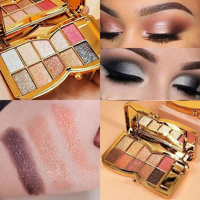 50% RABATT | PrismGlow™ | 10 Farben Sparkle Shimmer Lidschattenpalette