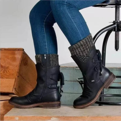 LuxeShield™ wasserdichte Mittelstiefel mit praktischem Reißverschluss