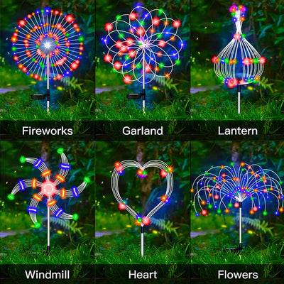 1+3 GRATIS | StarBloom™ | Solar Feuerwerk Gartenlampen Wetterfeste LED