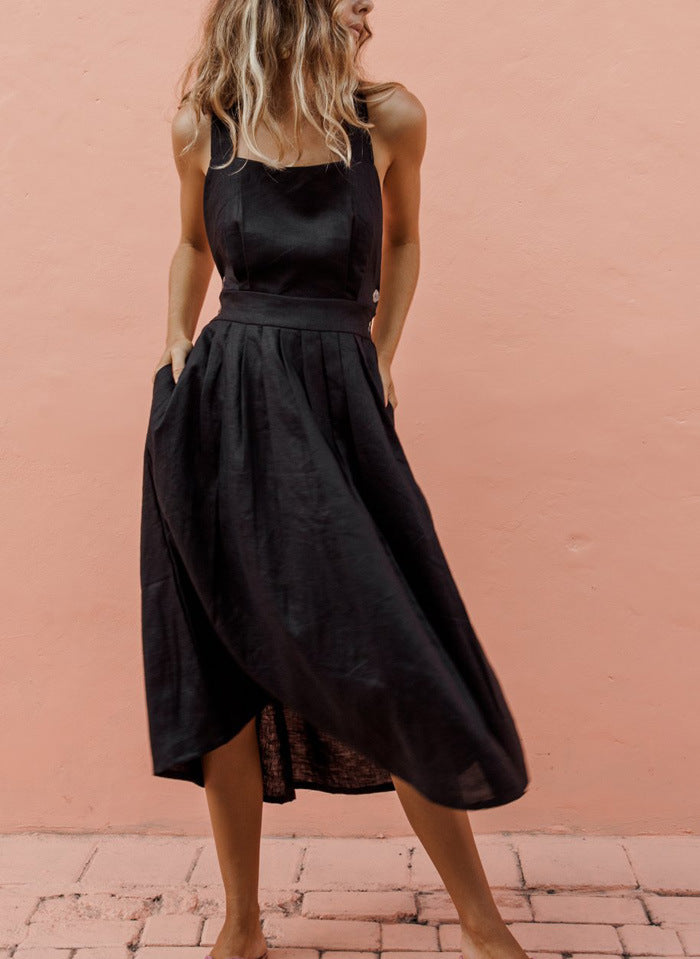 Chic-Chiffon-Kleid | Rückenfreies Sommerkleid mit Spitze