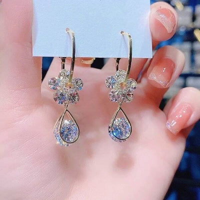 1+1 GRATIS | CrystalPetal™ | Blumen-Kristall-Ohrringe