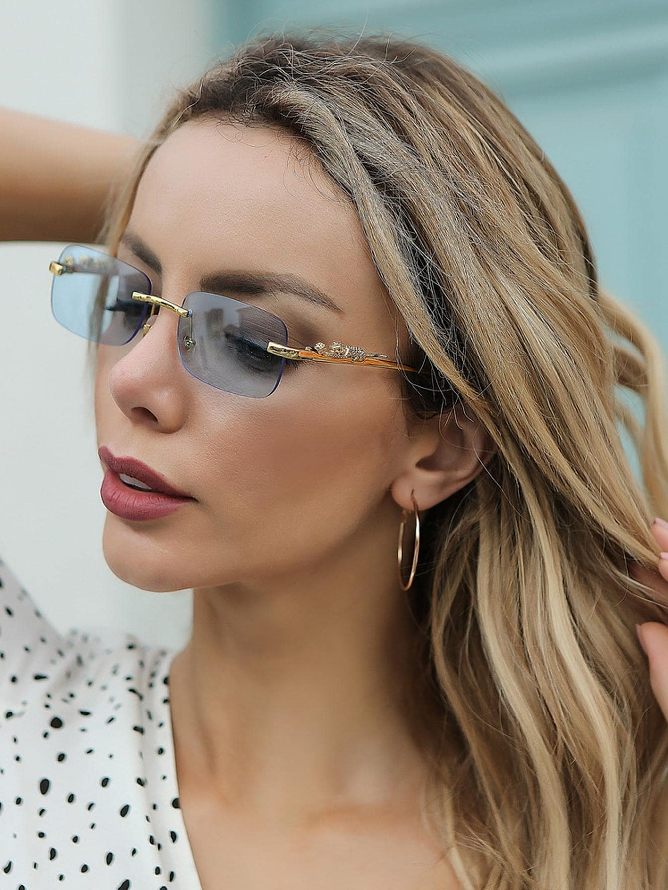 50% RABATT | SunFlair | Randlose Rechteck-Sonnenbrille