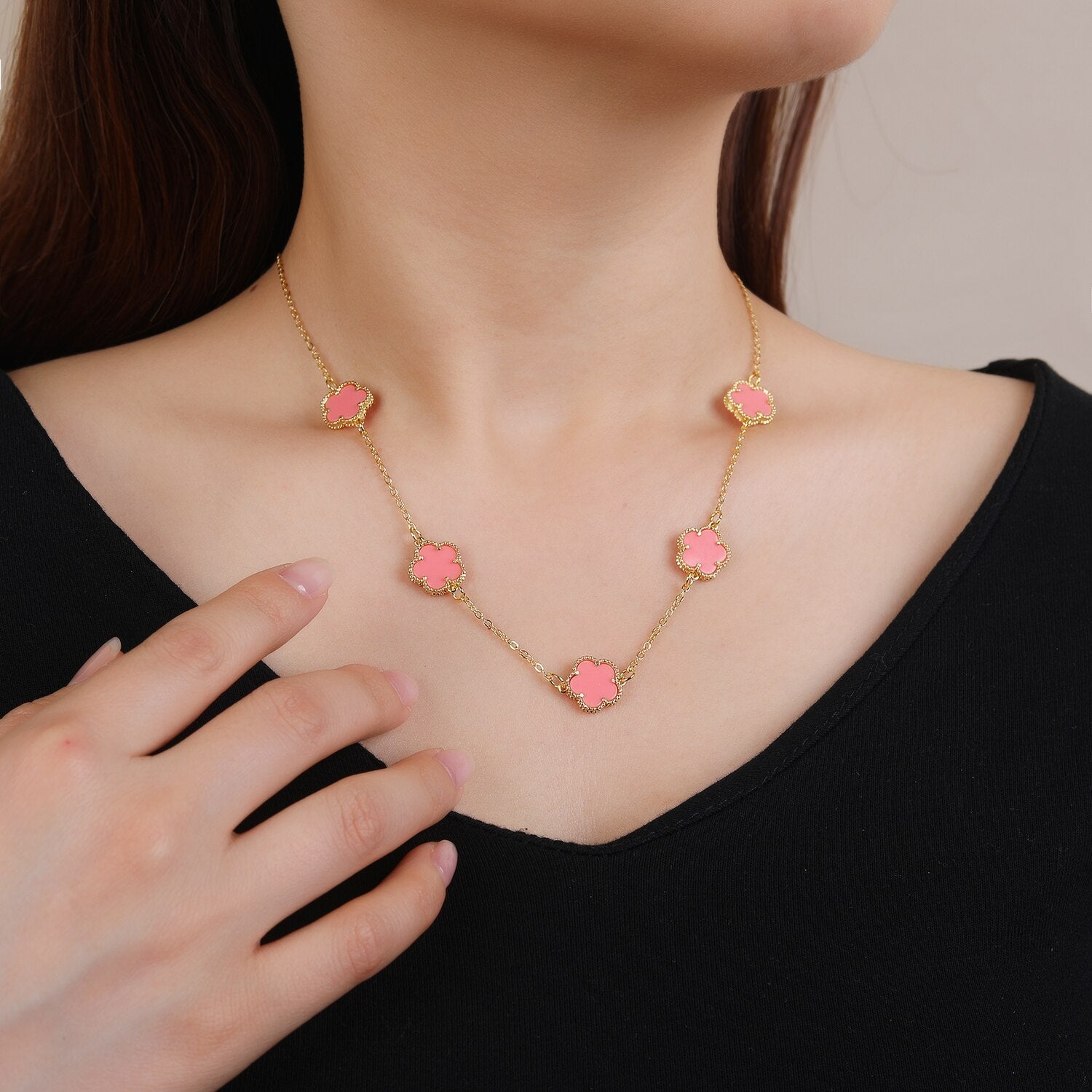 Zenvada BlütenDuo | Armband & Halskette Set für die Moderne Dame