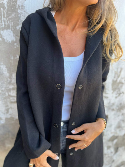 UrbanEase™ Lässiger Einreihiger Blazer mit Kapuze