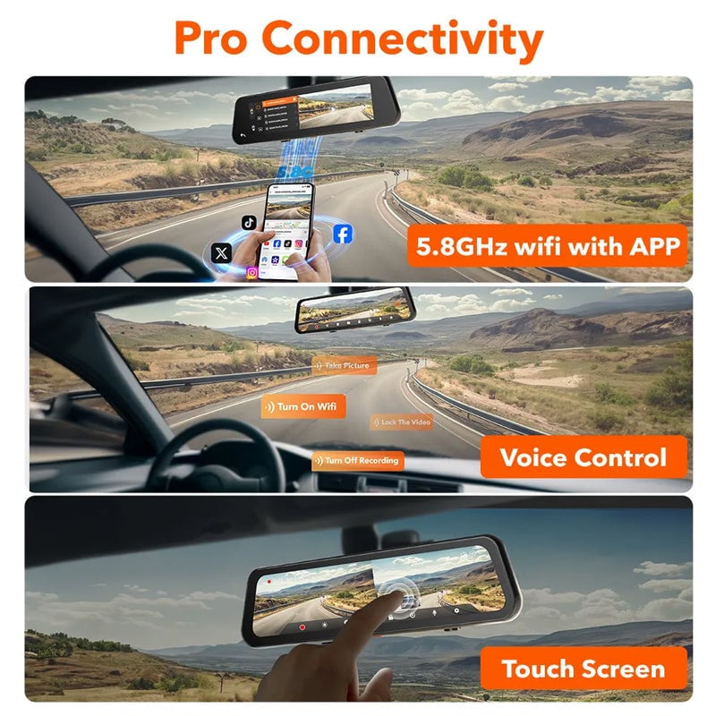 50% RABATT | Cametra™ | G900 Pro 10” 4K Dashcam mit Sprach & App-Steuerung