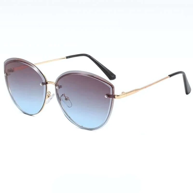 50% RABATT | SolarCharm Cat-Eye | Sonnenbrille Damen, Randlose Katzenaugenform UV400