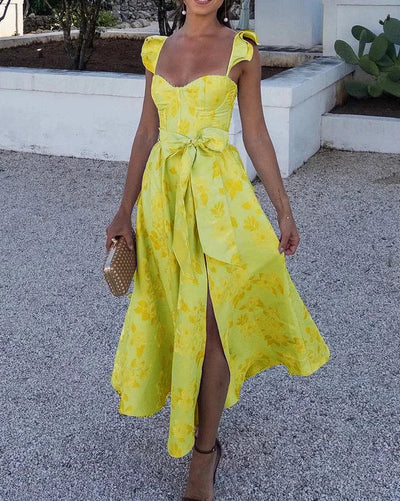 50% RABATT | Frillora™ | Midi-Sommerkleid mit Rüschen