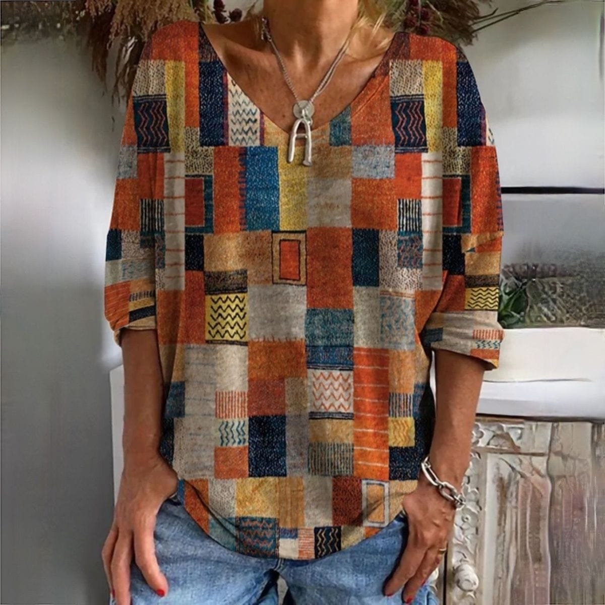 50% RABATT | RetroLuxe™ | Elegantes Vintage-Tee
