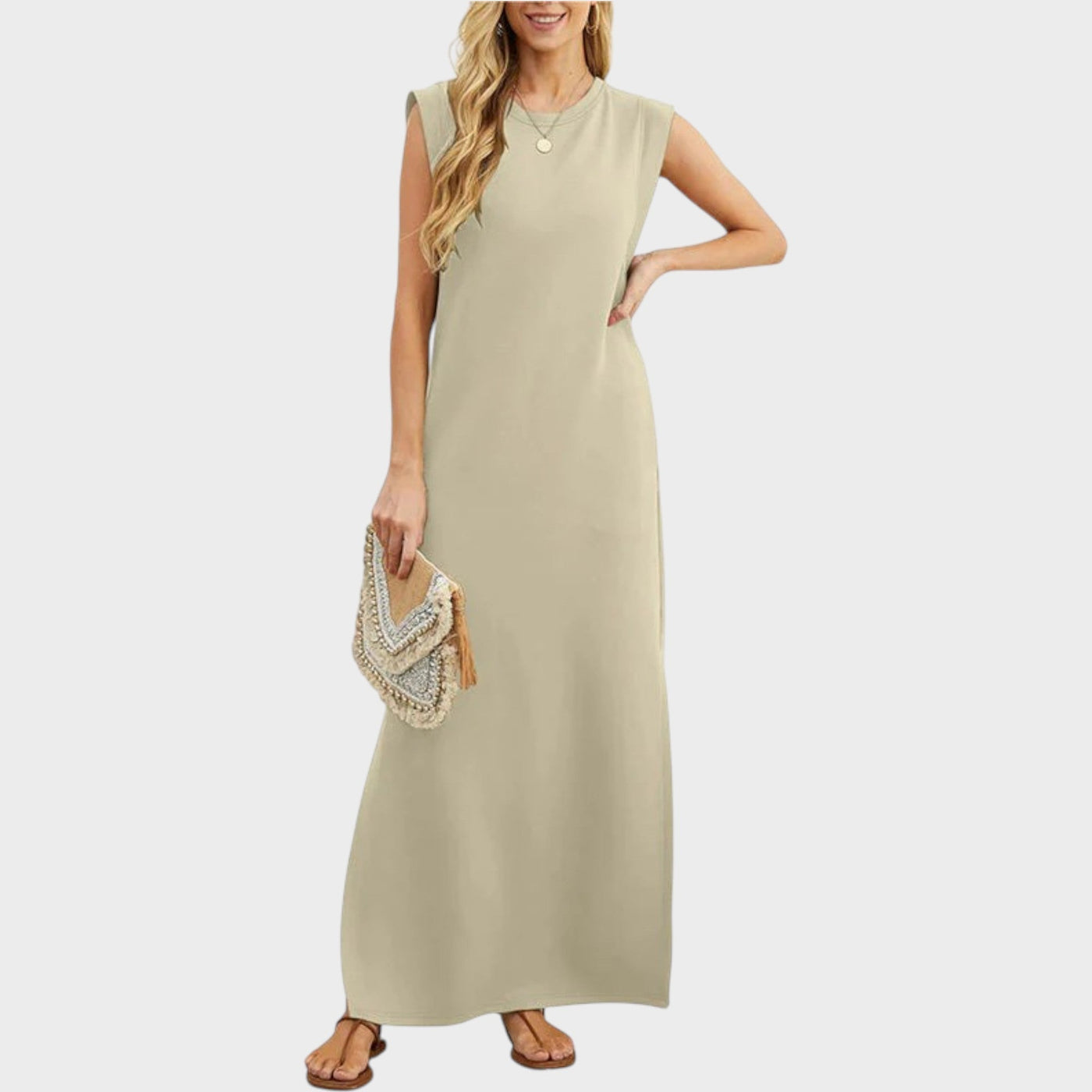50% RABATT | Driftelle™ | Faltenfreies, fließendes Langkleid