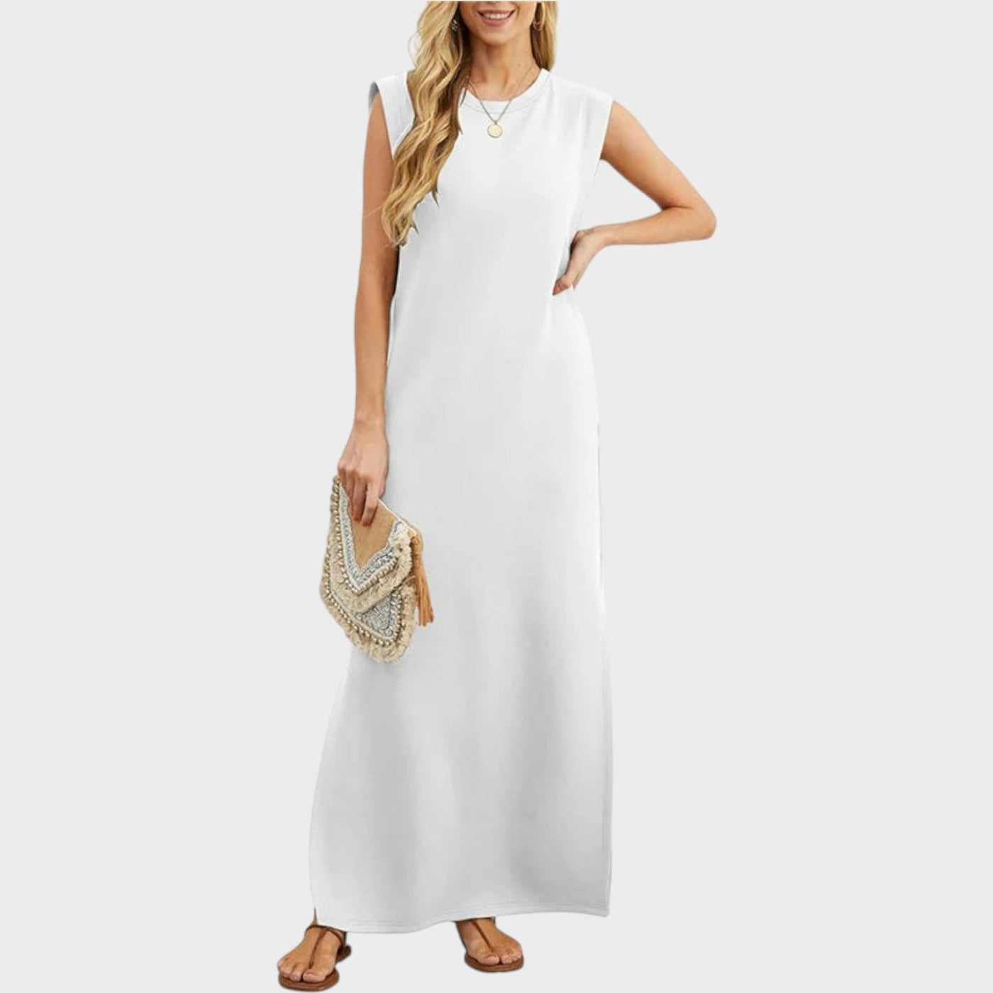 50% RABATT | Driftelle™ | Faltenfreies, fließendes Langkleid