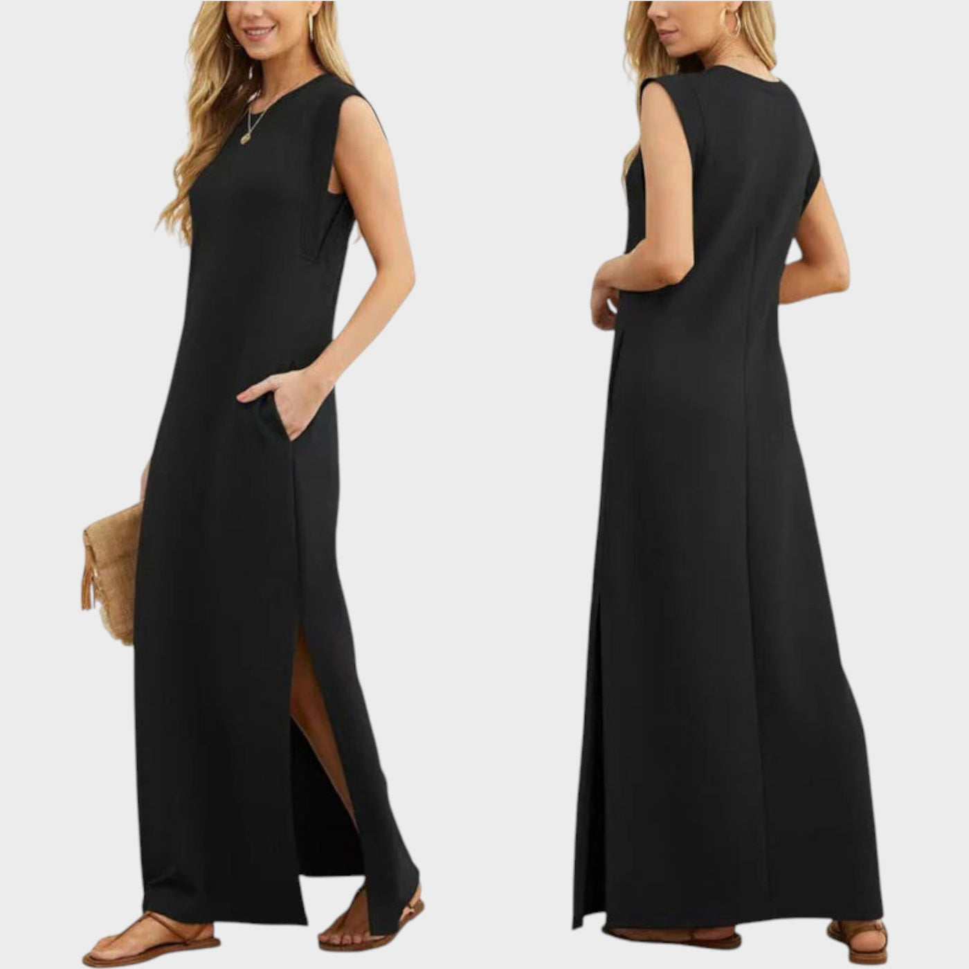 50% RABATT | Driftelle™ | Faltenfreies, fließendes Langkleid