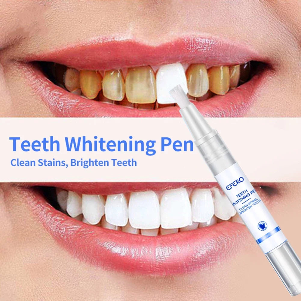 EFERO Zahnaufhellungsstift – entfernt Verfärbungen, reinigt Flecken und hellt Zähne auf, 5 ml Teeth Whitening Pen für ein strahlendes Lächeln