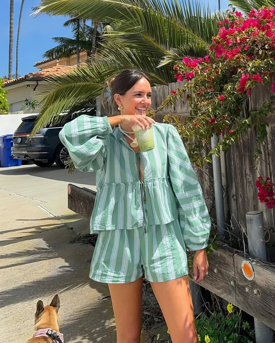 50% RABATT | Cozyra™ | Bequemes Co-ords Sommer-Set