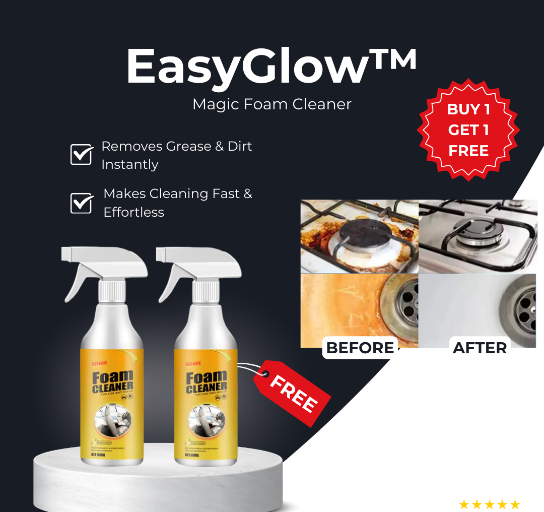EasyGlow Magic Foam Cleaner, starker Fett- und Schmutzentferner für Küche, Herd und Ofen, Reinigungsspray mit Sofortwirkung – Buy 1 Get 1 Free