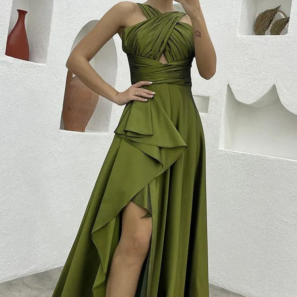 Shevira™ | Elegantes Satin-Maxikleid