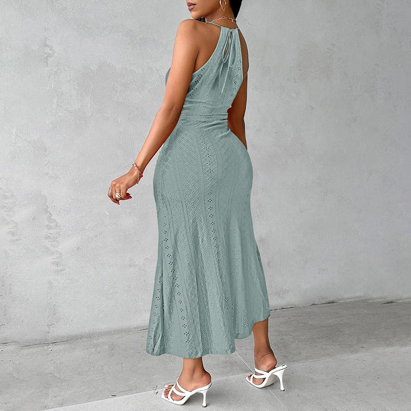 Crochelia™ | Boho Midi Häkelkleid mit Frontschlitz