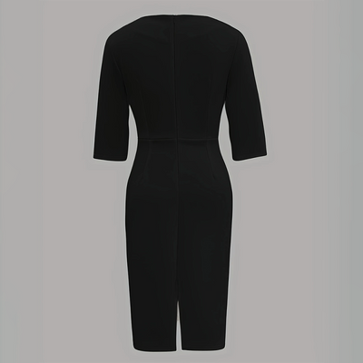 50% RABATT | Perlisse™ | Elegantes Midi-Kleid mit edlen Perlendetails