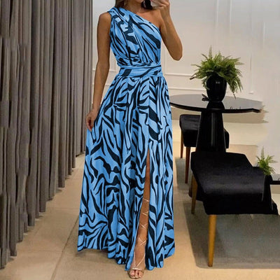 50% RABATT | Asymira™ | Elegantes, asymmetrisches Plissee-Maxikleid