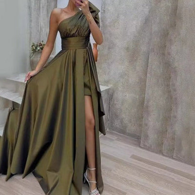 50% RABATT | Shevira™ | Elegantes Satin-Maxikleid