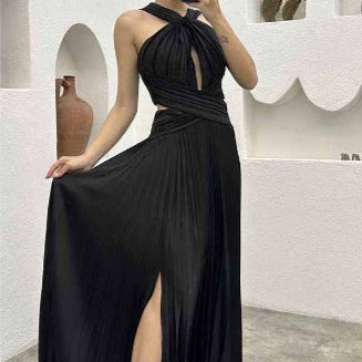 50% RABATT | Shevira™ | Elegantes Satin-Maxikleid
