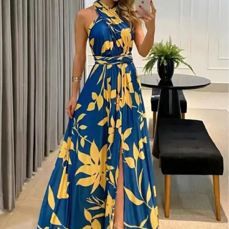 50% RABATT | Asymira™ | Elegantes, asymmetrisches Plissee-Maxikleid