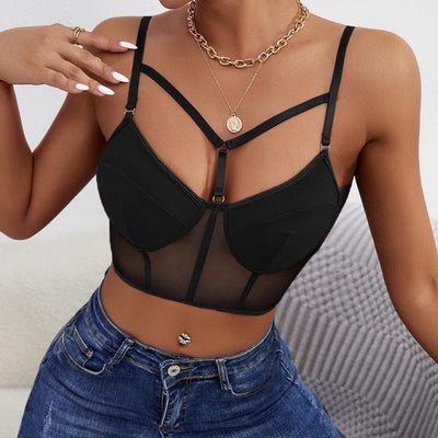 Els™ Mesh rückenfreies Cami-Top