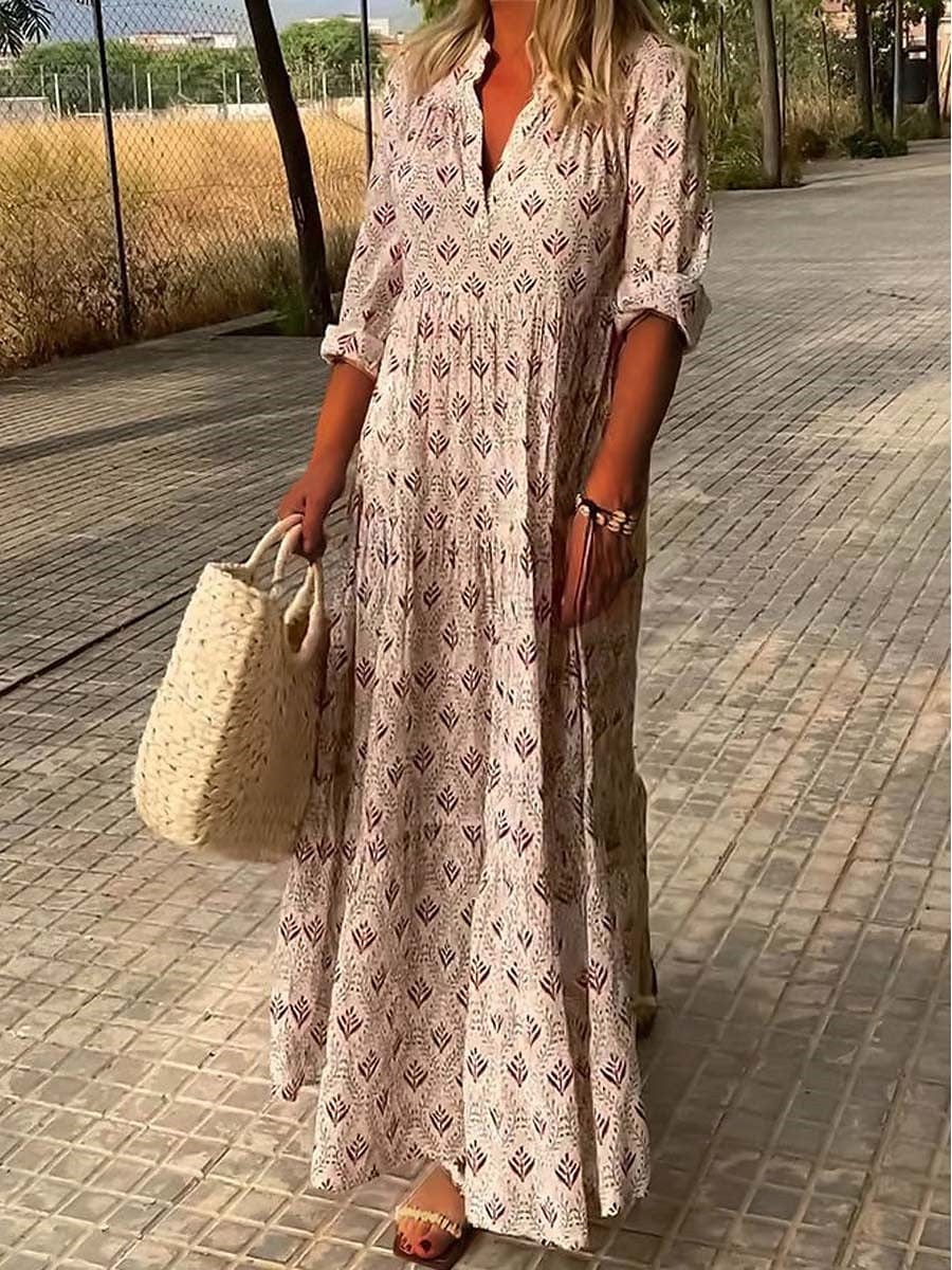50% RABATT | Liva | Stilvolles langes Kleid