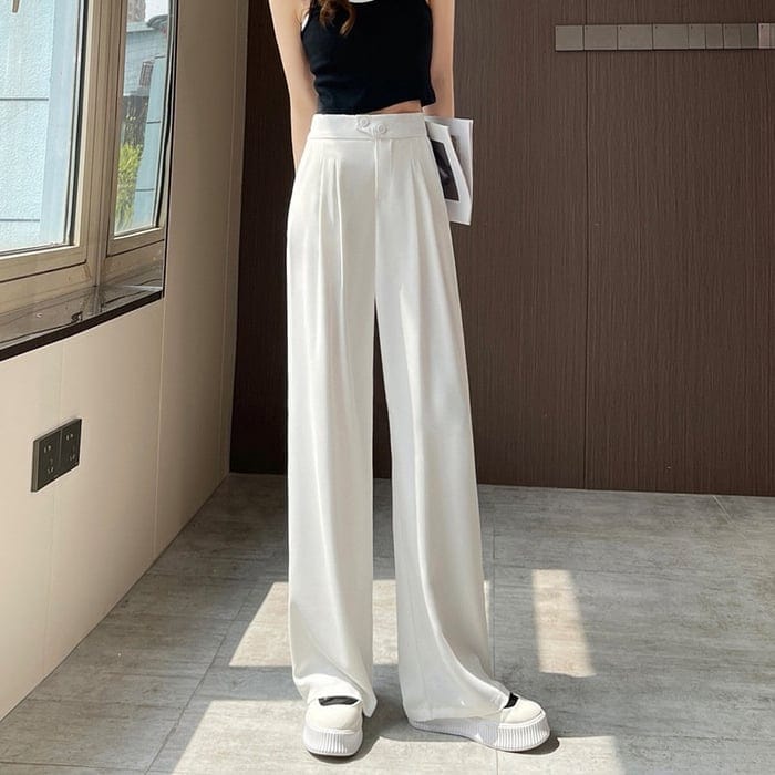 50% RABATT | Regina | Lange weite Stoffhose